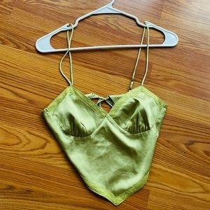 Olive Green Corset/Bandana Cami Top